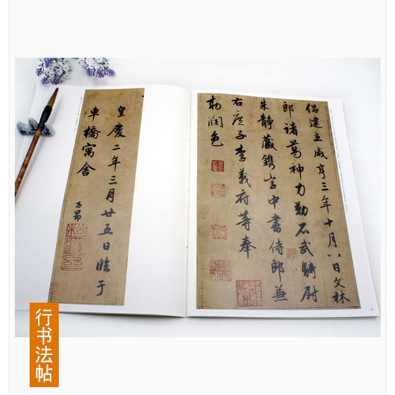 [醉染正版]现货包邮 赵孟頫临圣教序 中华经典碑帖彩色放大本33 中华书局 集王圣教序 行书法帖碑帖 毛笔眺字帖贴 赵孟