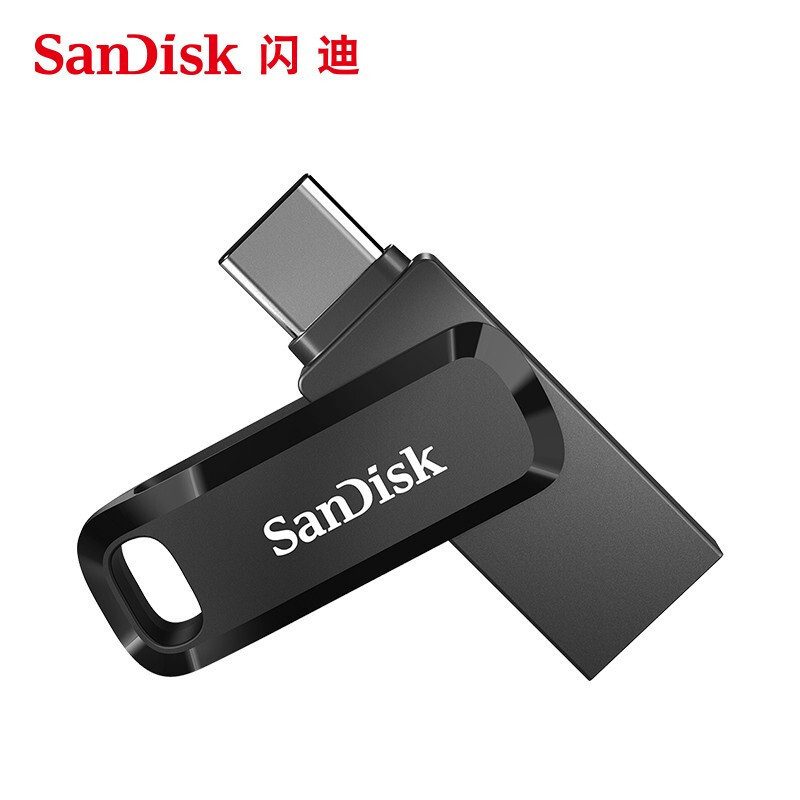 闪迪(SanDisk) 酷柔SDDDC3 64G手机u盘 Type-C双接口优盘 USB3.1读速150MB/s 黑色