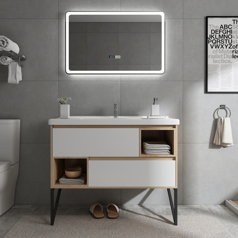 智能现代简约闪电客浴室柜吊柜卫生间镜柜定制大理石洗漱台洗手盆柜