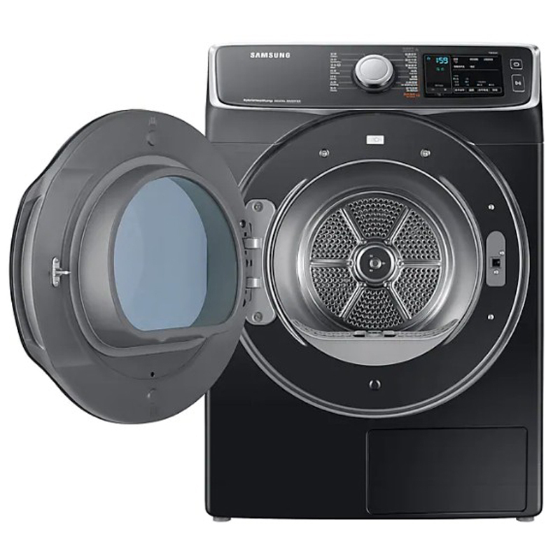三星(SAMSUNG)DV16R8540CV/SC16公斤大容量干衣机烘干机 低温热泵快速烘干线下同款 典雅黑