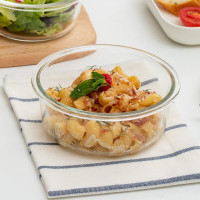 康宁餐具高硼硅玻璃保鲜盒微波炉冰箱专用饭盒上班族带饭餐盒玻璃饭盒950ML