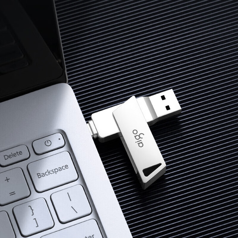 爱国者(aigo)USB3.1 Type-C手机U盘 银色 双接口手机电脑两用 32G U350( 1个装)高清大图