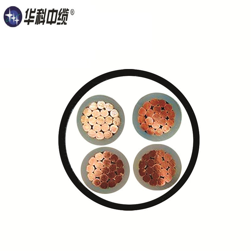 华科中缆铜芯低压线YJV-0.6/1KV-4*25/米高清大图