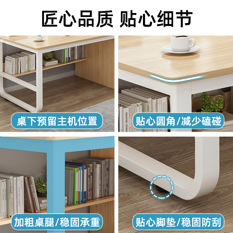 电脑桌书桌学习桌学生家用写字电脑桌台式工作台卧室简易带抽屉办公桌子高清大图