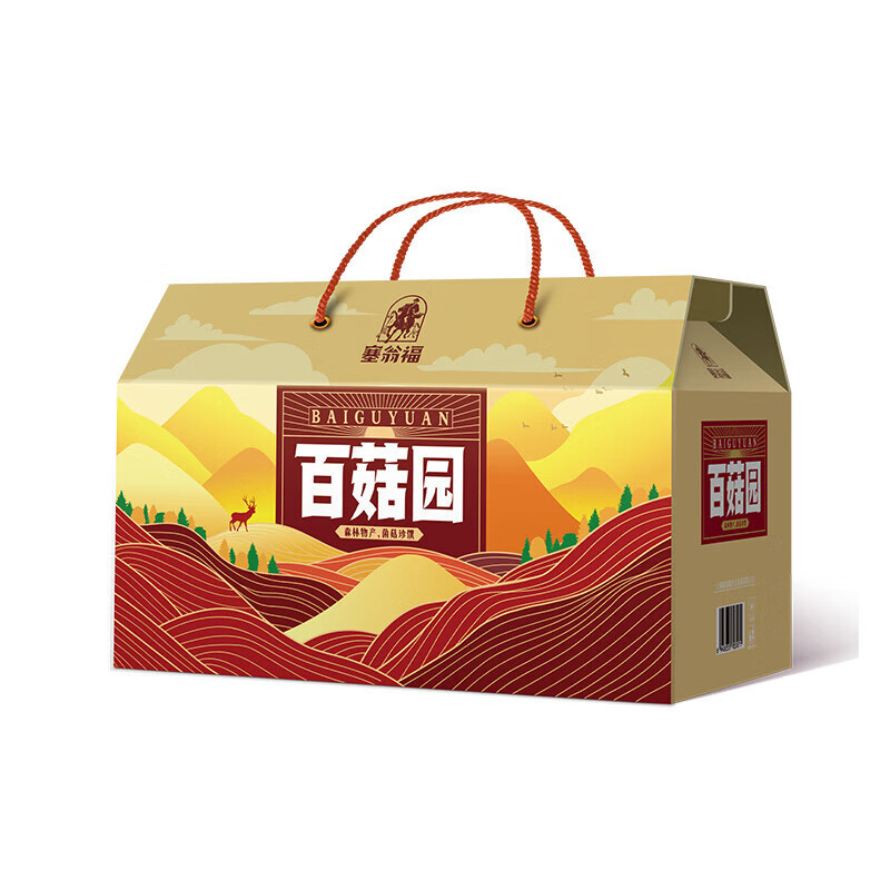 塞翁福 菌菇礼盒(百菇园)836克香菇黑木耳银耳茶树菇杏鲍菇干货汤料大礼包