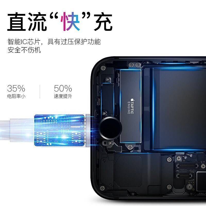 适配苹果手机6/7/8/xsmax充电头/充电器iphone/ipad快充数据线|[盒装升级]快充数据线2米/2条