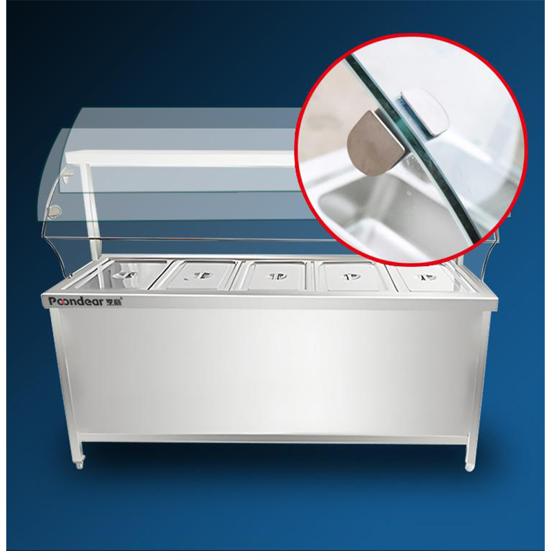 烹巅(Poondear) 保温售饭台 玻璃罩式 五格 PD-BWTB-5高清大图