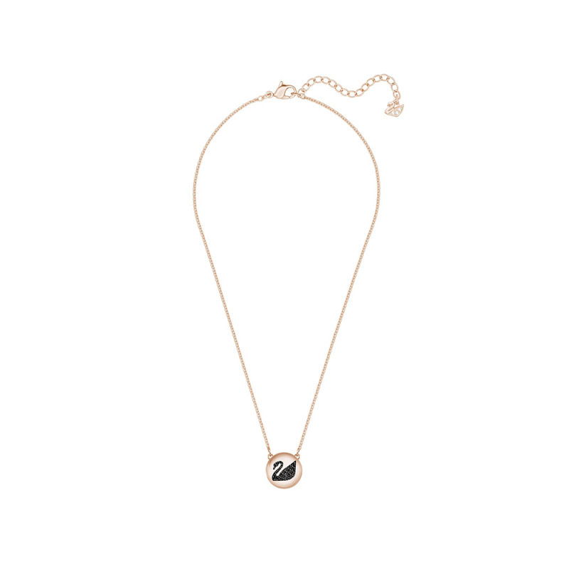 SWAROVSKI 施华洛世奇 HALLSWAN人造水晶女士吊坠项链灰色镀玫瑰金色轻奢饰品 5382446