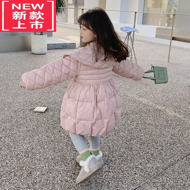 可莉允女童棉服2022年冬季新款加厚儿童宝宝中长款羽绒棉衣洋气冬装棉袄图片