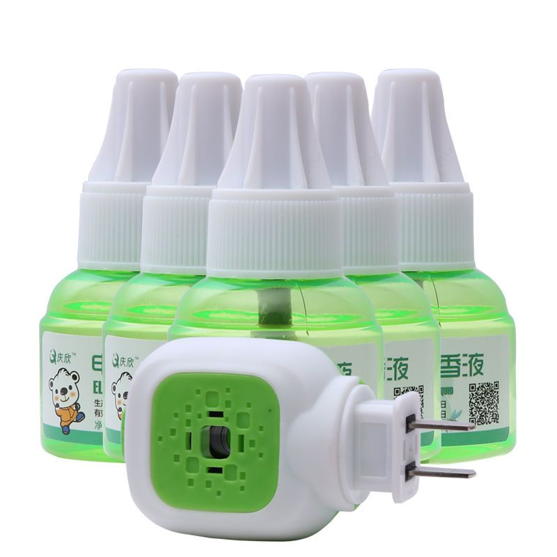 电热蚊香液家用插电式驱蚊器灭蚊水非无味液体补充装婴儿孕妇|5瓶单液+1器