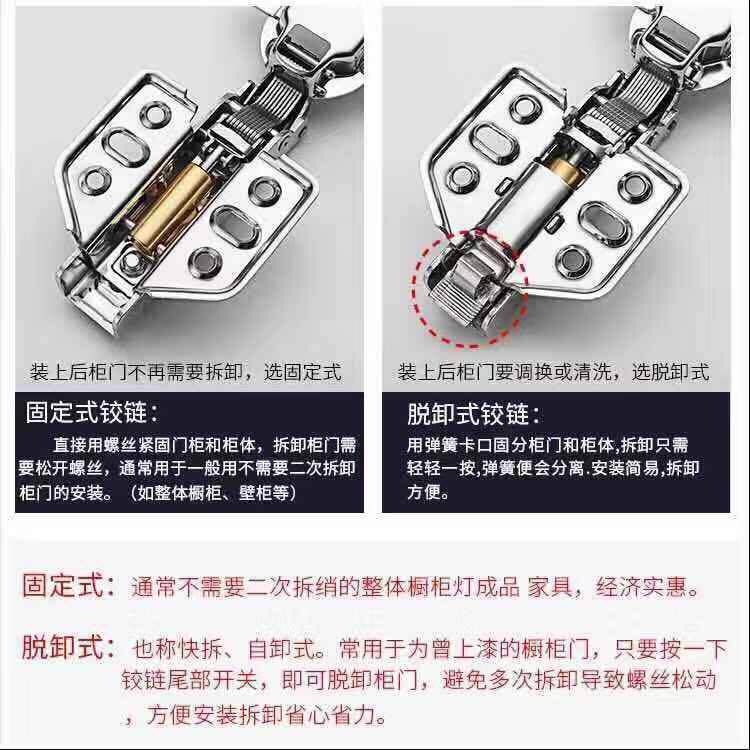 304不锈钢铰链合页阻尼液压缓冲合页橱柜门衣柜门合页中弯半盖