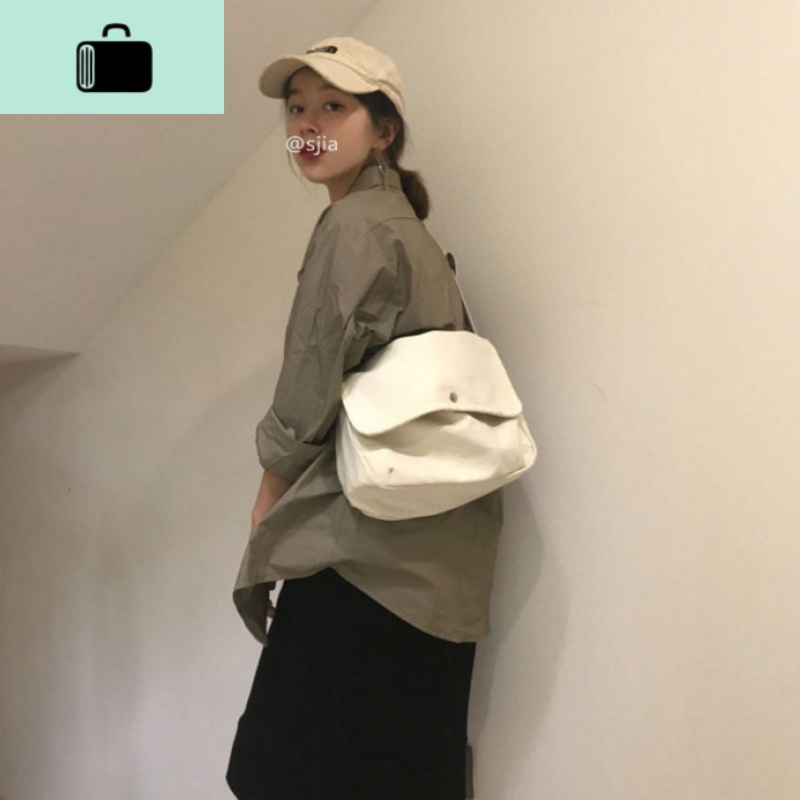 春装chic韩版百搭纯色半圆简约单肩斜跨包男女休闲书包肩带可调节NEWLAKE高清大图