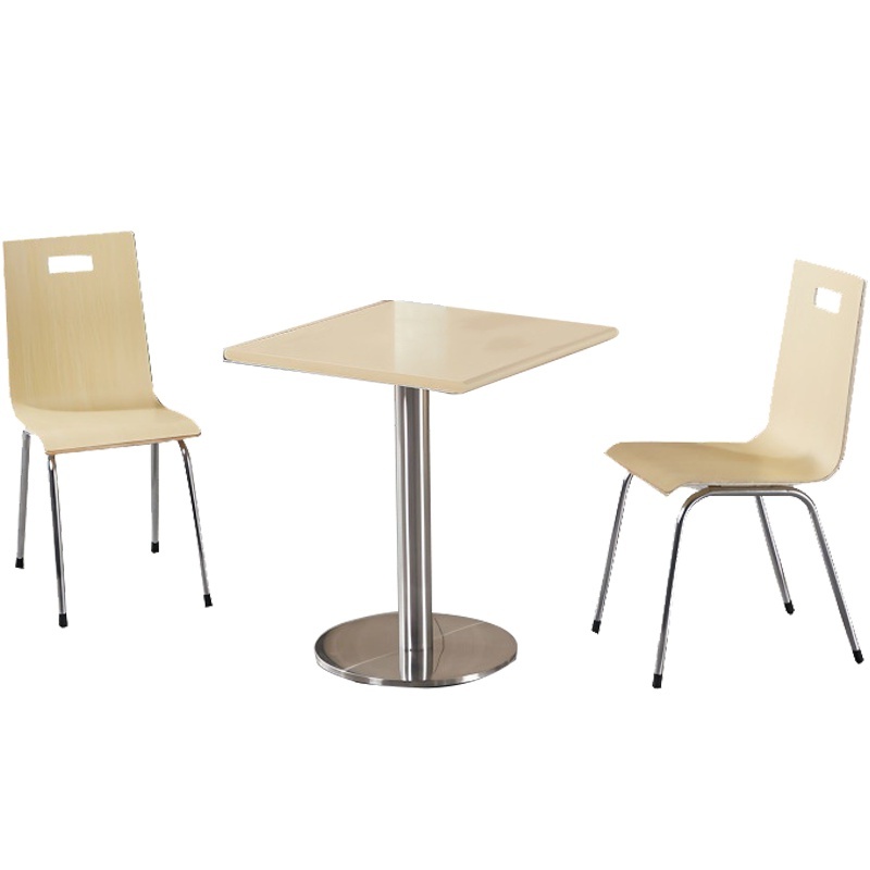 凌迪星食堂桌椅600*600*760mm(一桌两椅)套高清大图