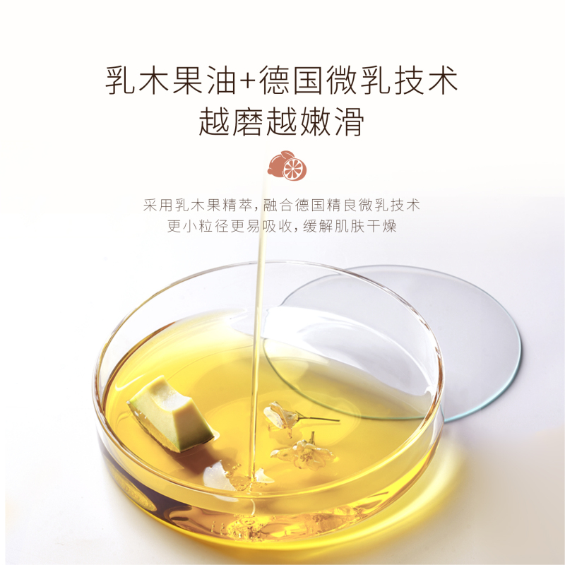 半亩花田果酸磨砂膏身体嫩焕亮男女去角质全身毛囊疙瘩沐浴露体膜