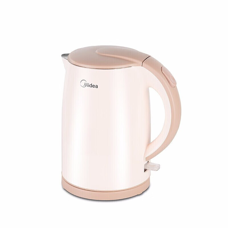 美的(Midea)电热水壶家用1.5L大容量烧水壶304不锈钢内胆双层防烫 快速沸腾H415E2j