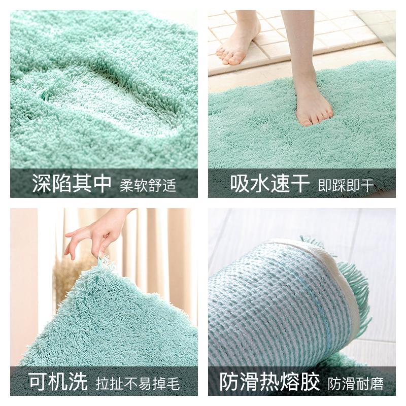 卫生间防滑脚垫浴室吸水速干地垫家用长毛绒垫子_114高清大图