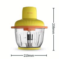 天际绞肉机家用电动小型多功能打碎肉馅菜搅拌无线搅蒜泥神器300w大功率2.0升容量黄色SJ3-A211W