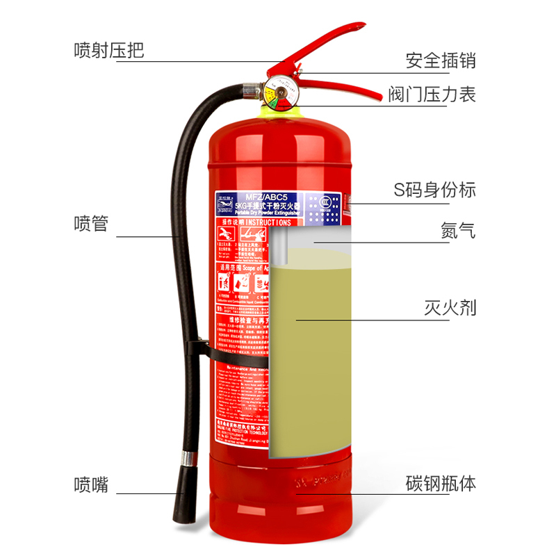 南京南消金枪鱼消防器材有限公司 手提式干粉灭火器 3KG