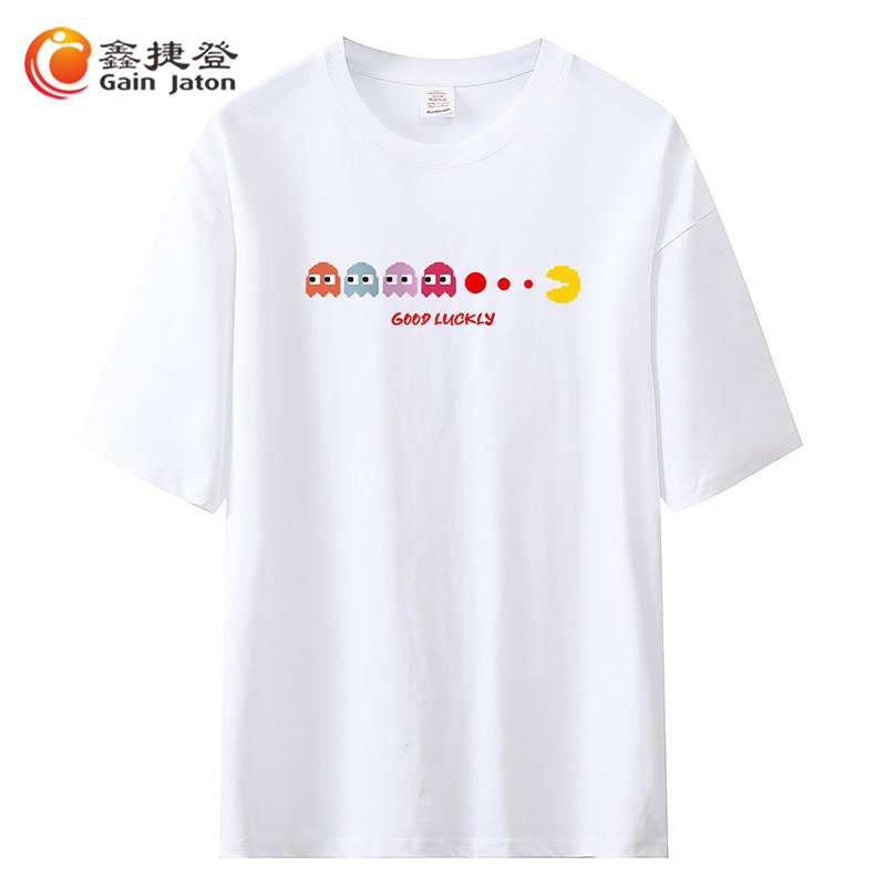 鑫捷登 情侣款230克纯棉印花系列短袖T恤LWKS-T2330高清大图