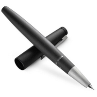 凌美(LAMY)2000系列玻璃纤维活塞吸墨磨砂黑钢笔14K金笔EF尖