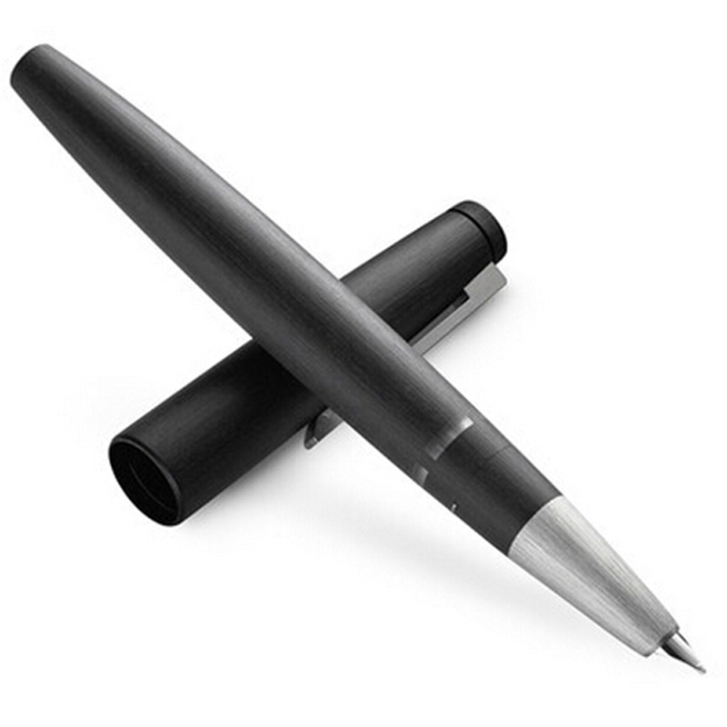 凌美(LAMY)2000系列玻璃纤维活塞吸墨磨砂黑钢笔14K金笔EF尖