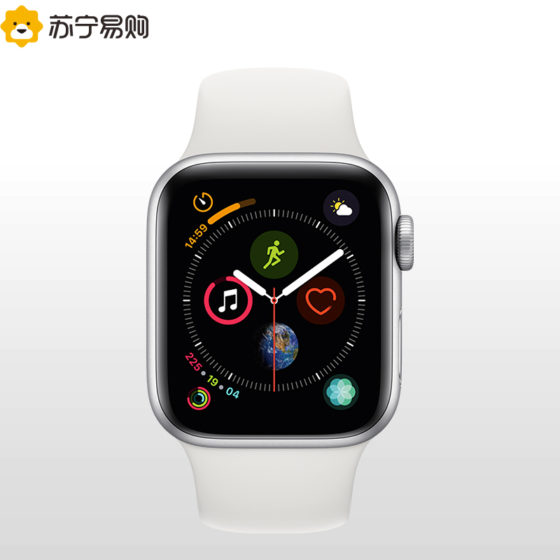 Apple Watch Series4 智能手表( GPS款 44毫米 银色铝金属表壳搭配白色运动型表带)