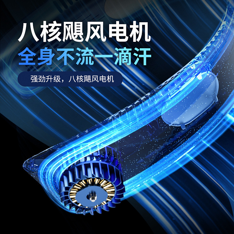 夏季新款跨境无刷usb无叶挂脖风扇便携式制冷懒人挂脖小风扇