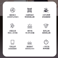 艾美特除螨吸尘器家用床铺紫外线除螨虫手持除螨机吸尘器小型杀菌迷你除尘机LVH1002-U01