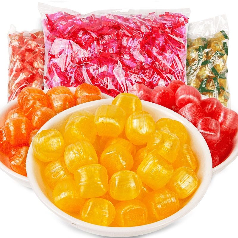 奇峰vc果汁糖500g散装结婚喜糖招待糖果零食散装批发水果硬糖