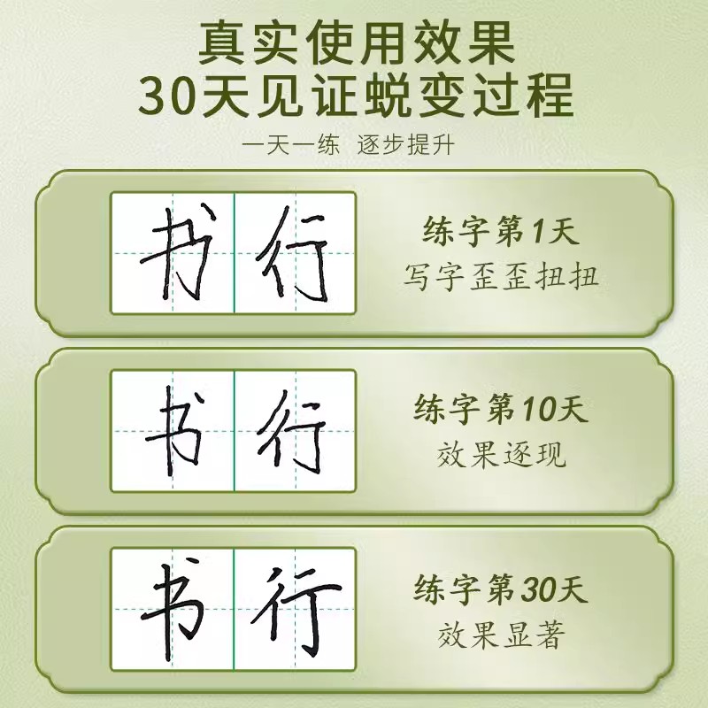[28本全套练习]*赠笔 [正版]楷书高频常用3000字练字帖成人男女初学者硬笔书法整套训练字帖初高中大学生入门笔画笔顺高清大图
