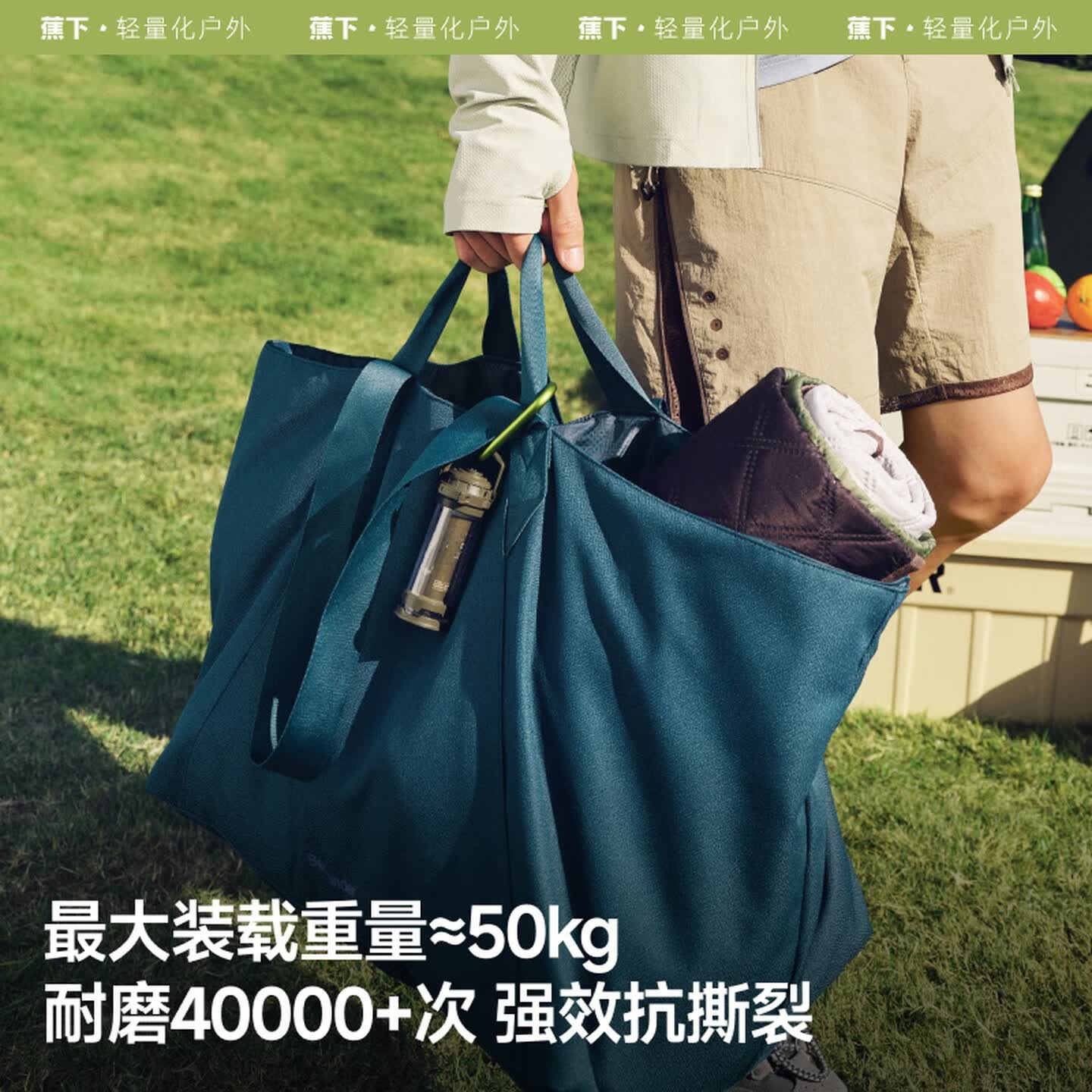 蕉下(beneunder)女包轻便扩容单肩包托特包收纳手提包男包礼物25新品 普鲁蓝高清大图