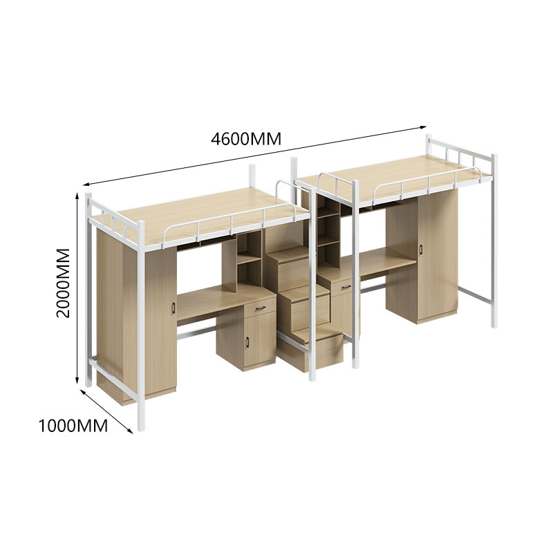 臻远 ZY-GYJJ25 公寓套房家具 公寓床上床下桌宿舍组合床双人床高清大图