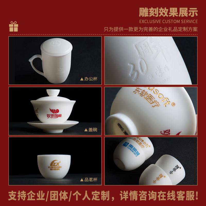 家柏饰(CORATED)德化手工家用白瓷功夫茶具家用盖碗冲茶器陶瓷简现代190115z高清大图