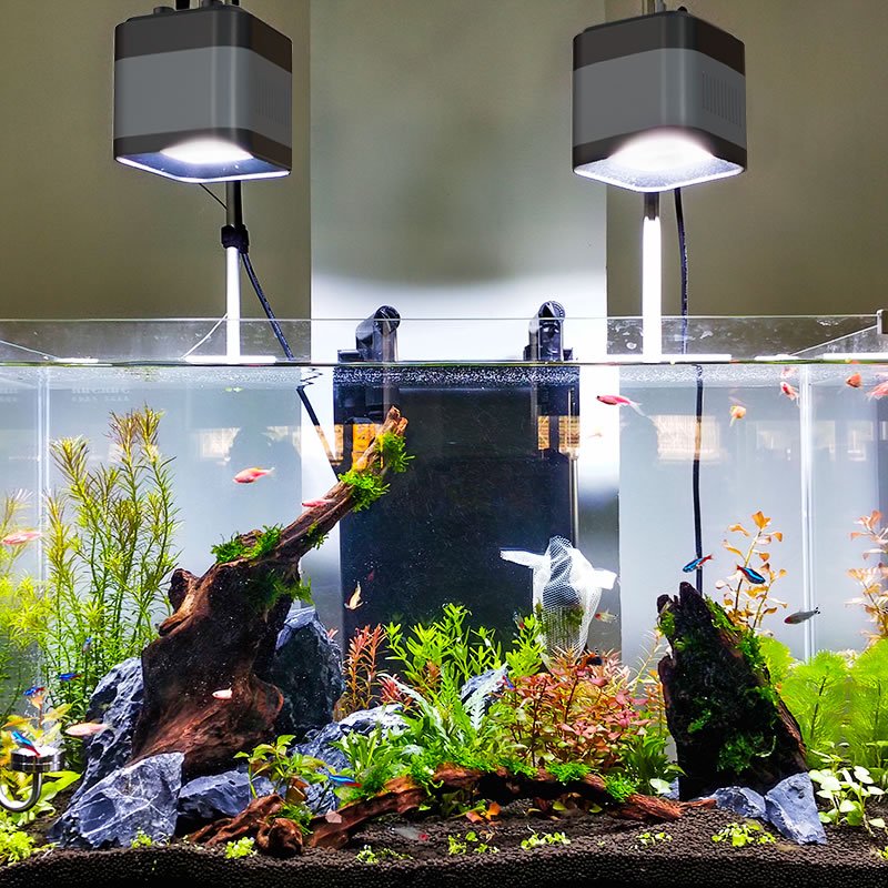 筒灯鱼缸灯水灯led灯防水全光谱缸灯照明水族箱灯支架灯高清大图