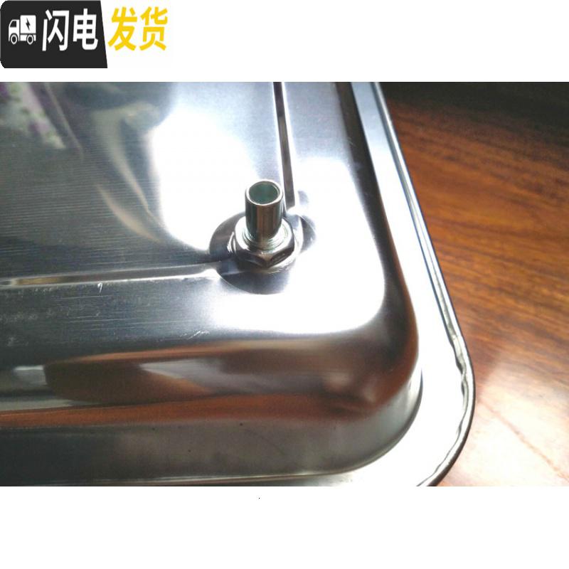 三维工匠茶盘蓄水盘茶台不锈钢排水盘配件托盘接水盘功夫茶具茶桌漏水 浅灰色高清大图