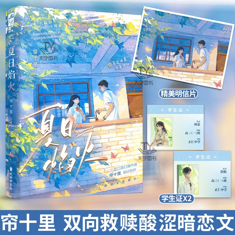 [正版] 夏日焰火1 帘十里著 新增全新番外 青春文学爱情校园暗恋双向救赎言情小说 春枝秋雨 作者高清大图