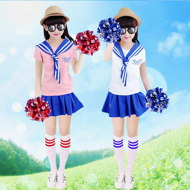 拉拉队啦啦队服装女学生舞蹈演出儿童表演套装六一儿童幼儿小海军