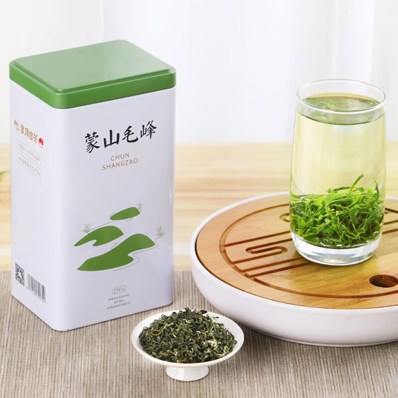 一贯明前毛峰茶叶 新茶绿茶春茶浓香型散装茗茶罐装250g高清大图