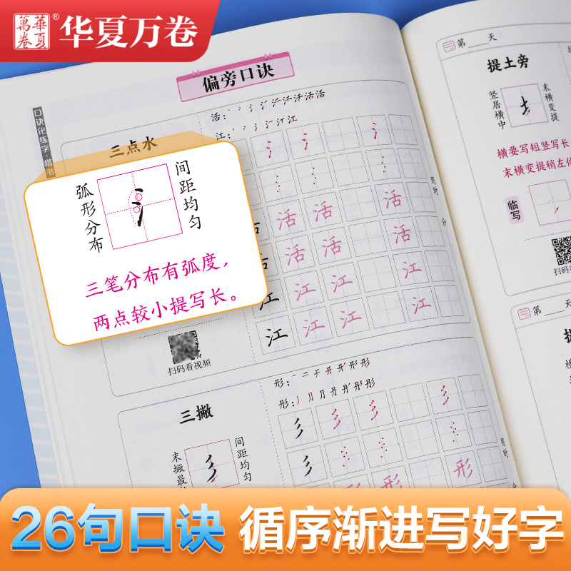 [正版] 字帖正楷口诀化楷书练字帖控笔训练硬笔书法教程钢笔字帖 成人男女初学者入门写字书法本学生描红临摹练字帖高清大图