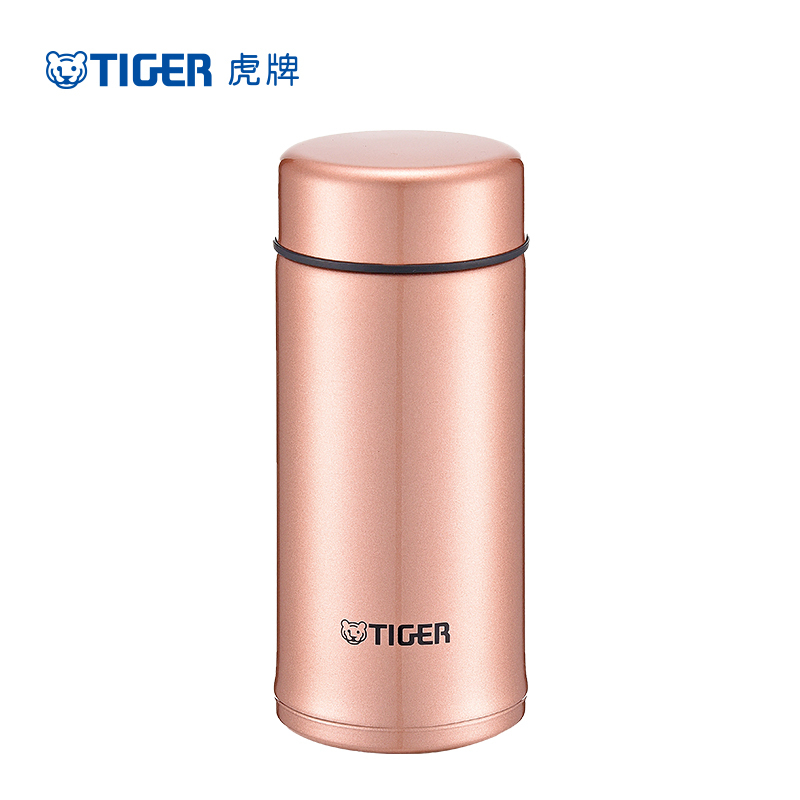 虎牌(tiger) 304不锈钢保温杯 不锈钢真空保温杯便携迷你 商务办公水杯 MMP-A20C 200ml 炫粉金NV