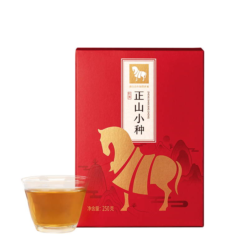 八马茶业 武夷山红茶 正山小种 茶叶自己喝 盒装250g
