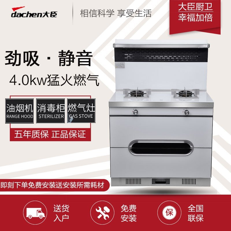 大臣集成灶JJZT-900A2 白色 天然气 集成环保灶 烟灶消一体套餐