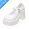 SUNTEK花婉婚鞋主婚纱器松糕鞋白色10cm小个子增高防水台矮子乐新娘鞋