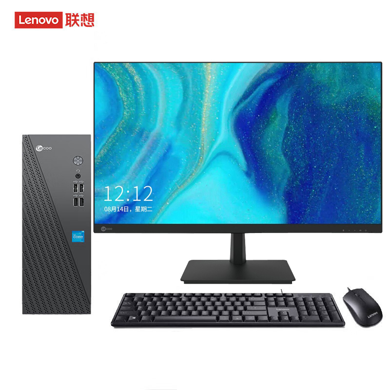 联想(Lenovo)来酷Lecoo 酷310 台式机电脑整机(酷睿I7-13620H 16G 512G固态硬盘 WIFI Win11试用版)配21.45英寸显示器