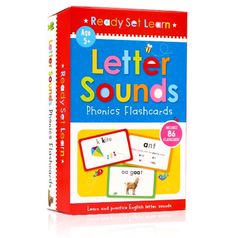 [正版]Flash Cards高频词汇字卡英文原版(随机2盒)Letter Sounds Phonics Flashc高清大图