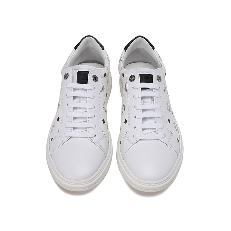 mcm 男士涂层帆布配皮terrain低帮系带休闲运动鞋板鞋mexcsmm21