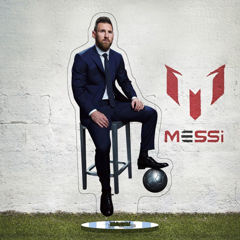 足球梅西c罗姆巴佩阿扎尔人形立牌桌面摆件球迷校园用品生日礼物c梅西