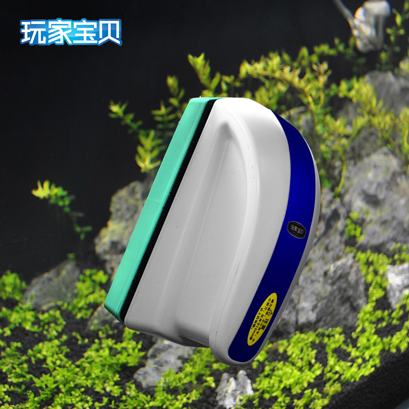 鱼缸磁力刷 强磁力 磁力刷带刮藻刀 飘浮型强磁力刷鱼缸清洁工具高清大图
