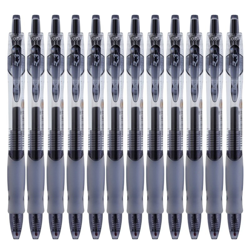 晨光文具(M&G)GP1163按动中性笔0.5mm 办公经典 签字笔 按动笔 12支 黑色