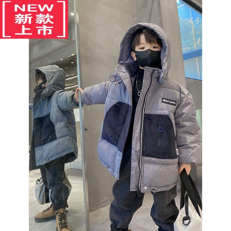 可莉允男童羽绒棉服儿童冬装加厚外套2022新款冬季男孩洋气棉衣袄炸街潮图片